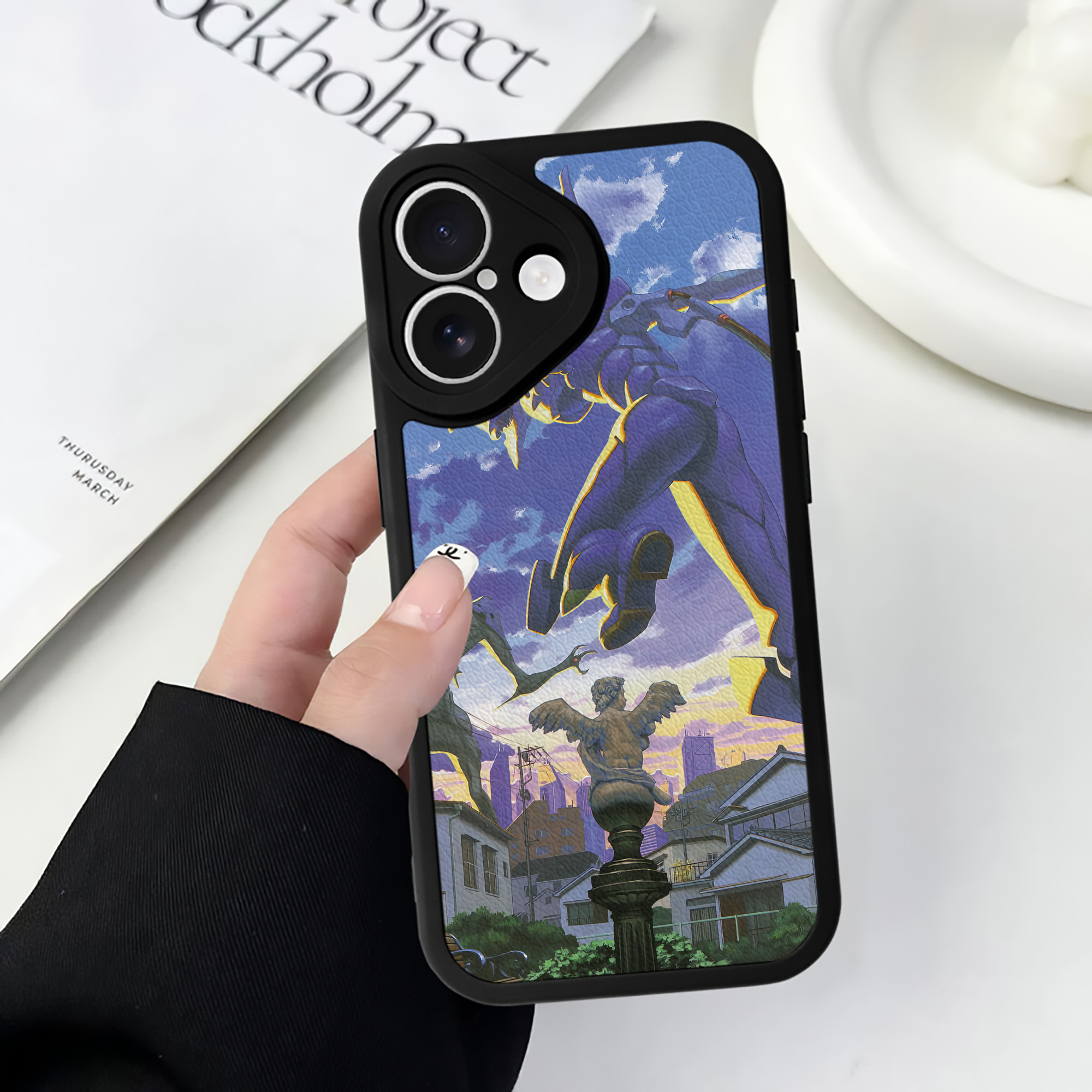 （画像用） EVA 新世紀エヴァンゲリオン 【iPhone 16シリーズ対応】シリコンスマホケース（レザー調） 材質：シリコン